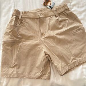 Women's Tan Cargo Shorts